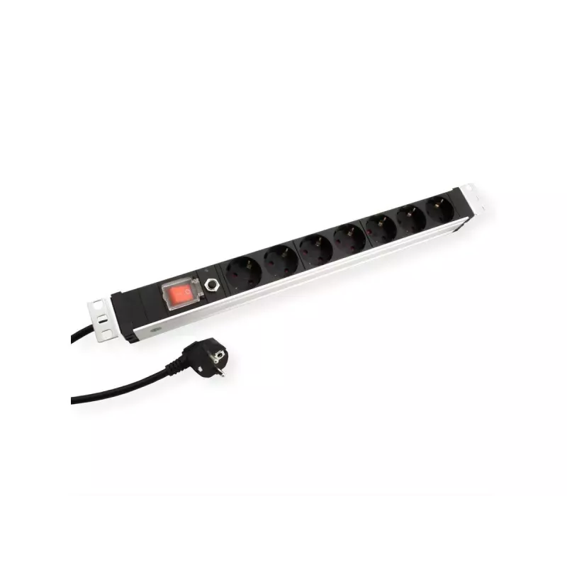 Stroomverdeeleenheid PDU VALUE 19.99.1637 7 AC-uitgangen 1U aluminium zwart