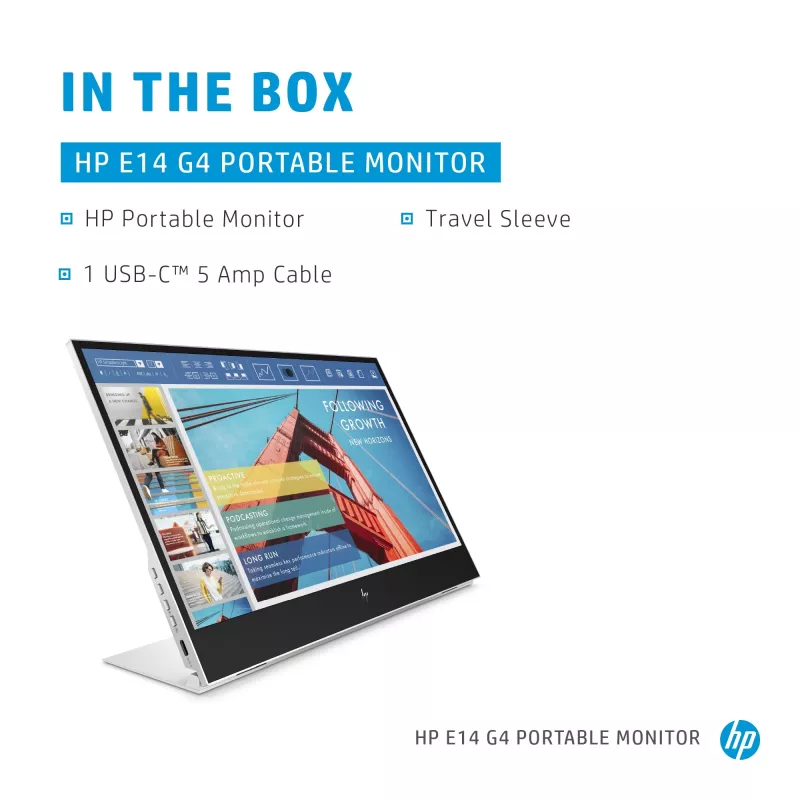 HP E-Series E14 G4 computermonitor 35,6 cm (14 inch) 1920 x 1080 pixel Full HD LED wit
