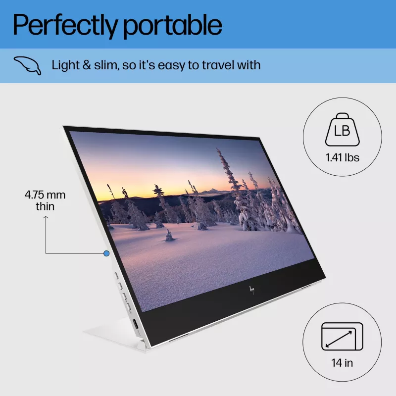 HP E-Series E14 G4 computermonitor 35,6 cm (14 inch) 1920 x 1080 pixel Full HD LED wit