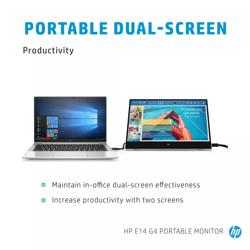 HP E-Series E14 G4 computermonitor 35,6 cm (14 inch) 1920 x 1080 pixel Full HD LED wit
