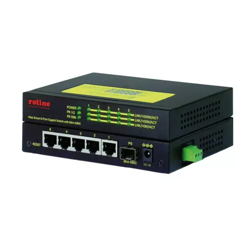 Netwerk-switch ROLINE 21.13.1162 Gigabit Ethernet 5 poorten PoE