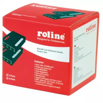 Fast Ethernet-switch ROLINE 21.14.3133 Pocket 5 poorten