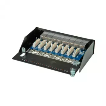 Wandmontage-patchpanel ROLINE Cat.5e 8 poorten STP zwart