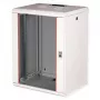 Wandgemonteerde 19 inch-rackschrank ROLINE Pro 16U 600x450 mm, grijs, sleutelslot, IP20