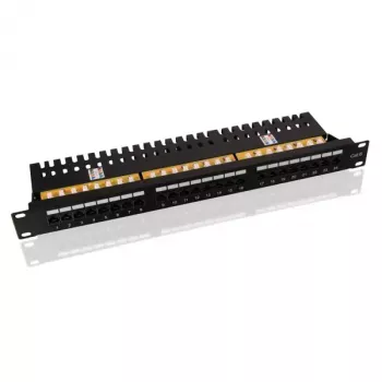 Patchpanel VALUE Cat.6/Class E 24 poorten UTP zwart