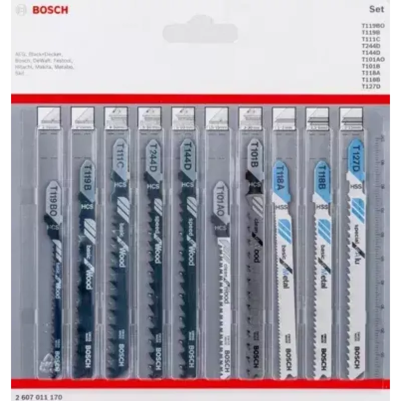 Bosch 2 607 011 170 decoupeerzaag-/figuurzaag-/reciprozaagblad decoupeerzaagblad 10 stuks