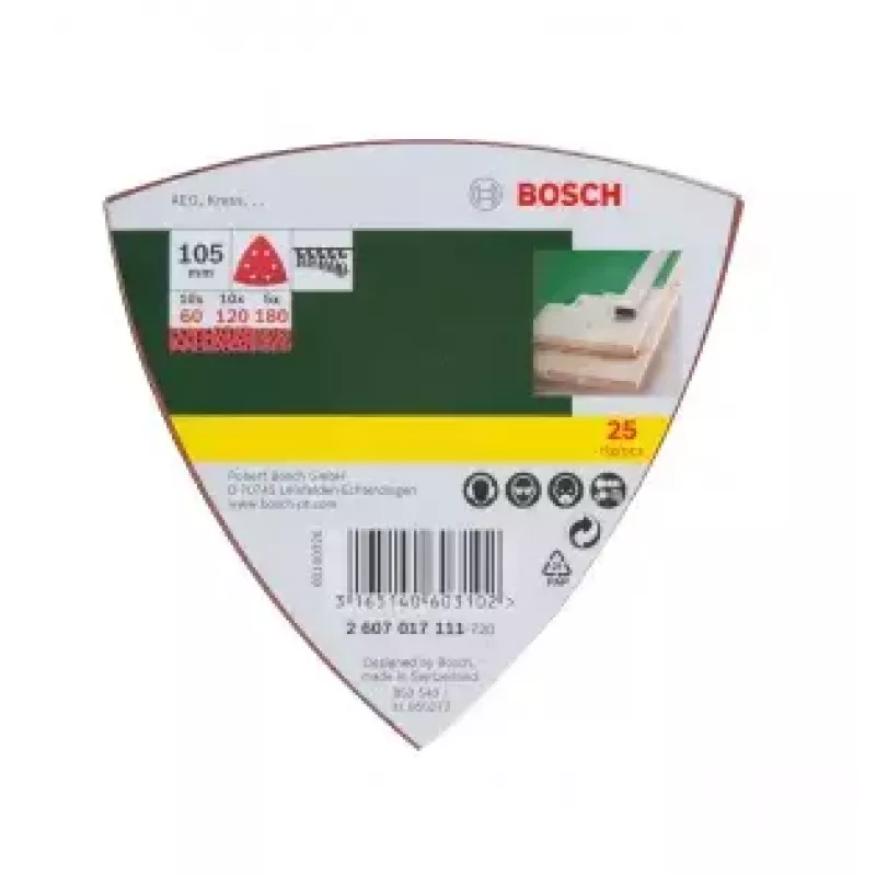 Bosch 2607017111 25 stuks schuurbladen