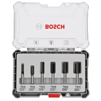 Bosch Frezenset (groeffrezen), 6 stuks, 6 mm schacht, 2607017465