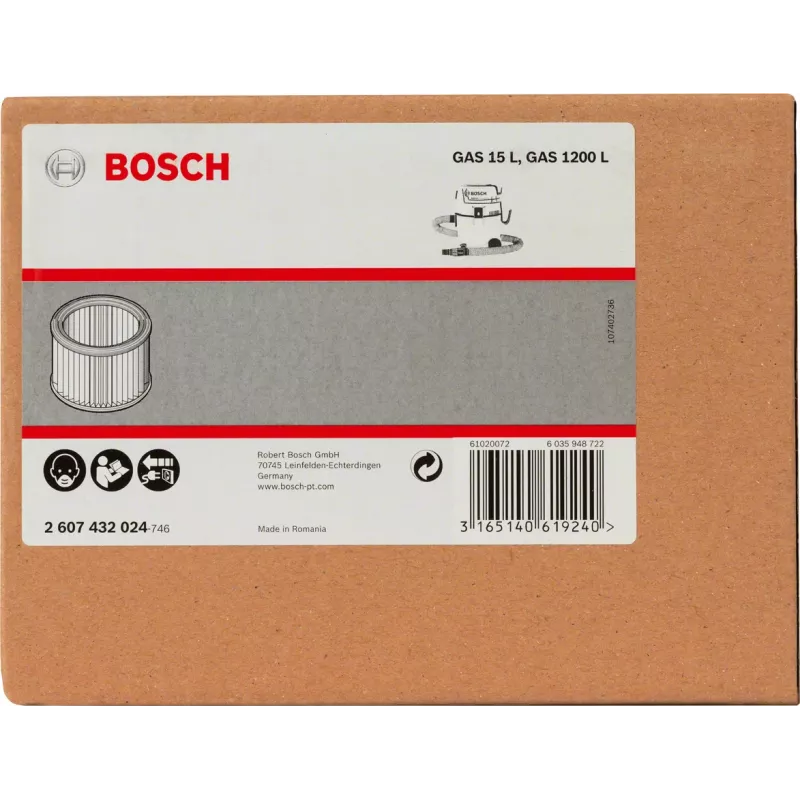 Bosch 2 607 432 024 stofzuigeraccessoires/-benodigdheden filter trommelzuiger