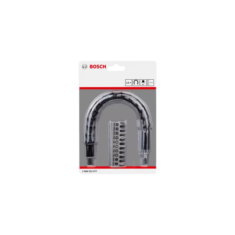 Bosch Bitset, 11 stuks, Sleuf/Pozidriv/Phillips/Torx/Inbus (2608522377)