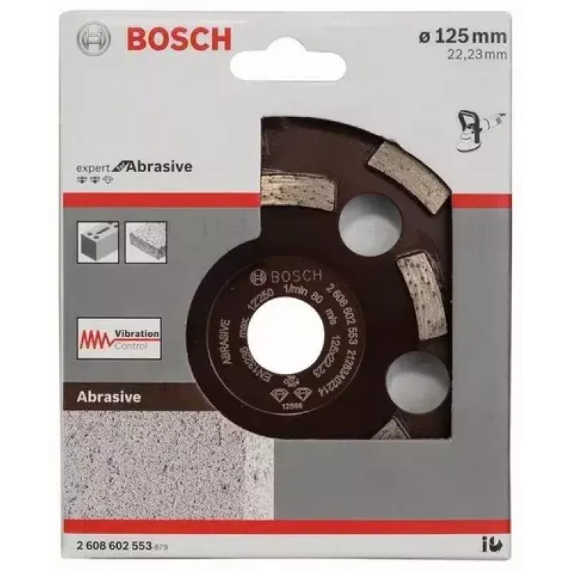 Slijpschijf Bosch 2 608 602 553 geschikt voor schuurhout