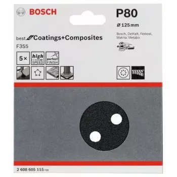 Schuurblad Bosch F355 5 stuks 2608605115