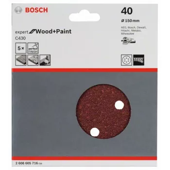 Bosch 2 608 605 716 handschuuraccessoire schuurblad P40 5 stuks