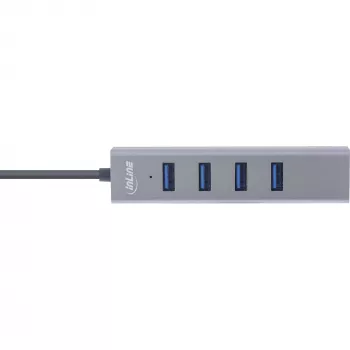 InLine USB-C 3.2 multi-hub (4x USB-A 5Gb/s), OTG, aluminium behuizing