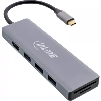 InLine USB 3.2 USB-C multi-hub (3x USB-A + USB-C) - kaartlezer - HDMI - OTG