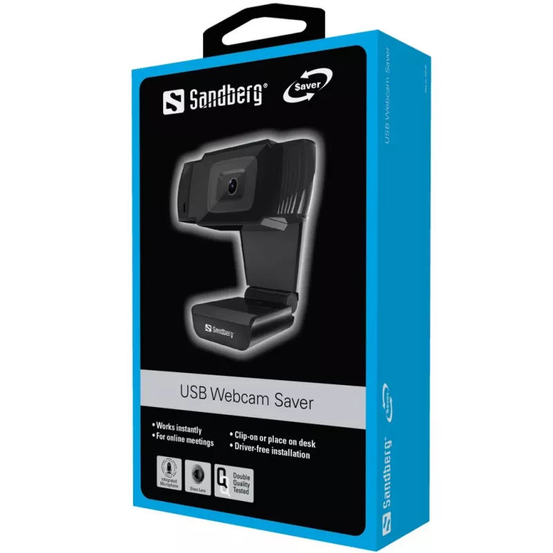 Sandberg USB-webcam 480P Saver, 0,3 MP, 640 x 480 pixels, 30 fps, 640x480@30fps, 480p, auto