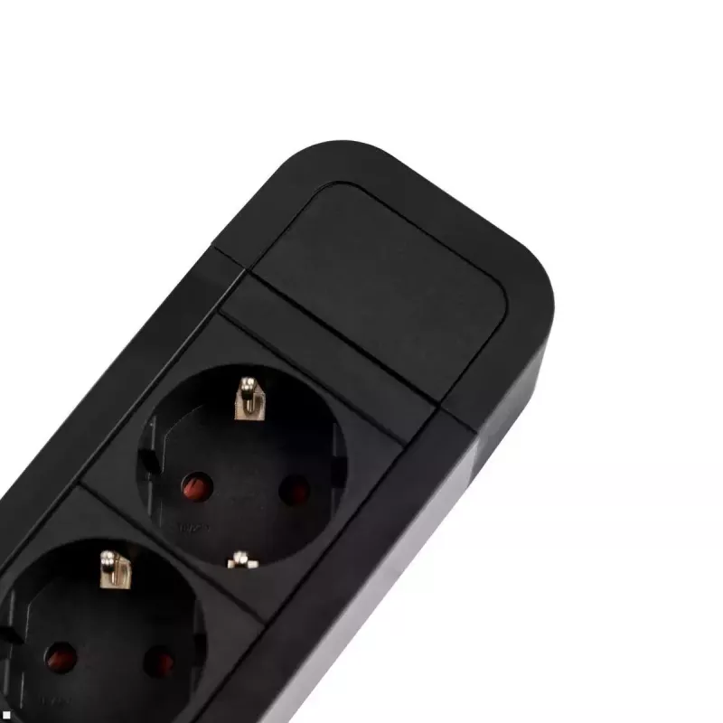 Verlengsnoer Bachmann PRIMO 2 2m 6 AC-uitgangen indoor zwart