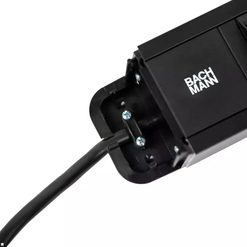 Verlengsnoer Bachmann PRIMO 2 2m 6 AC-uitgangen indoor zwart