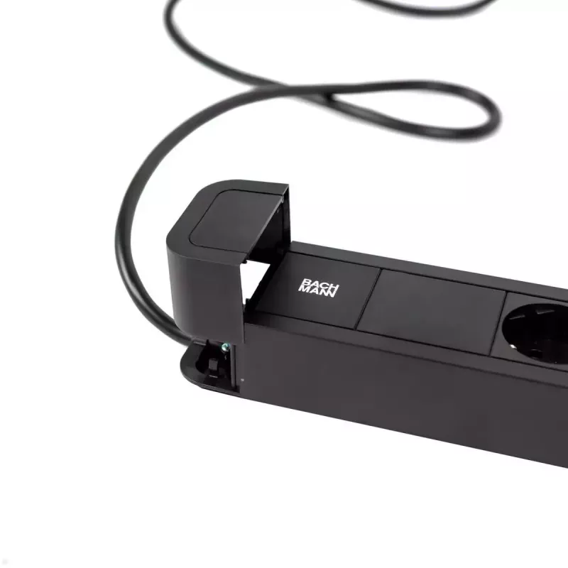 Verlengsnoer Bachmann PRIMO 2 2m 6 AC-uitgangen indoor zwart