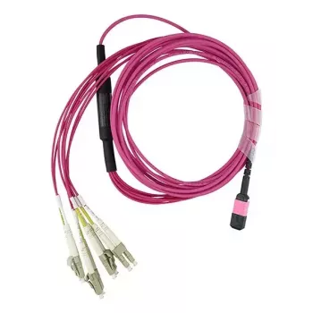 BlueOptics 3HE13896AA-5-BO MPO naar 4x LC Duplex breakout patchkabel, OM4 50/125 µm, LC/UPC, 5 m