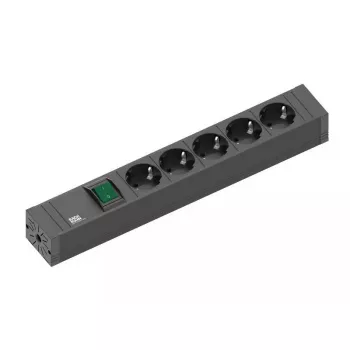 Bachmann 420.0013 2m 5 AC-stopcontacten binnen zwart