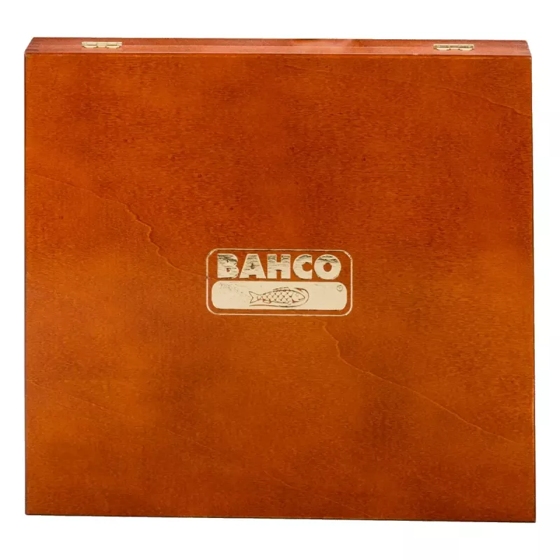 Bahco 424P-S8-EUR Beitelset, 8 stuks, 6-36 mm, in houten kist