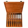 Bahco 424P-S8-EUR Beitelset, 8 stuks, 6-36 mm, in houten kist