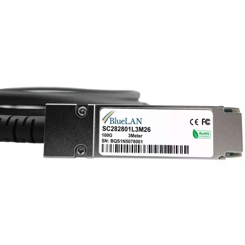 InfiniBand-/glasvezelkabel BlueOptics 470-ABPY 1 m QSFP28 zwart