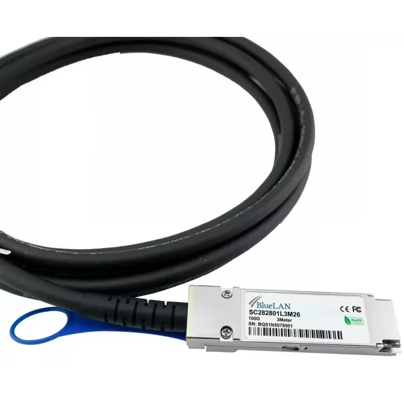 InfiniBand-/glasvezelkabel BlueOptics 470-ABPY 1 m QSFP28 zwart