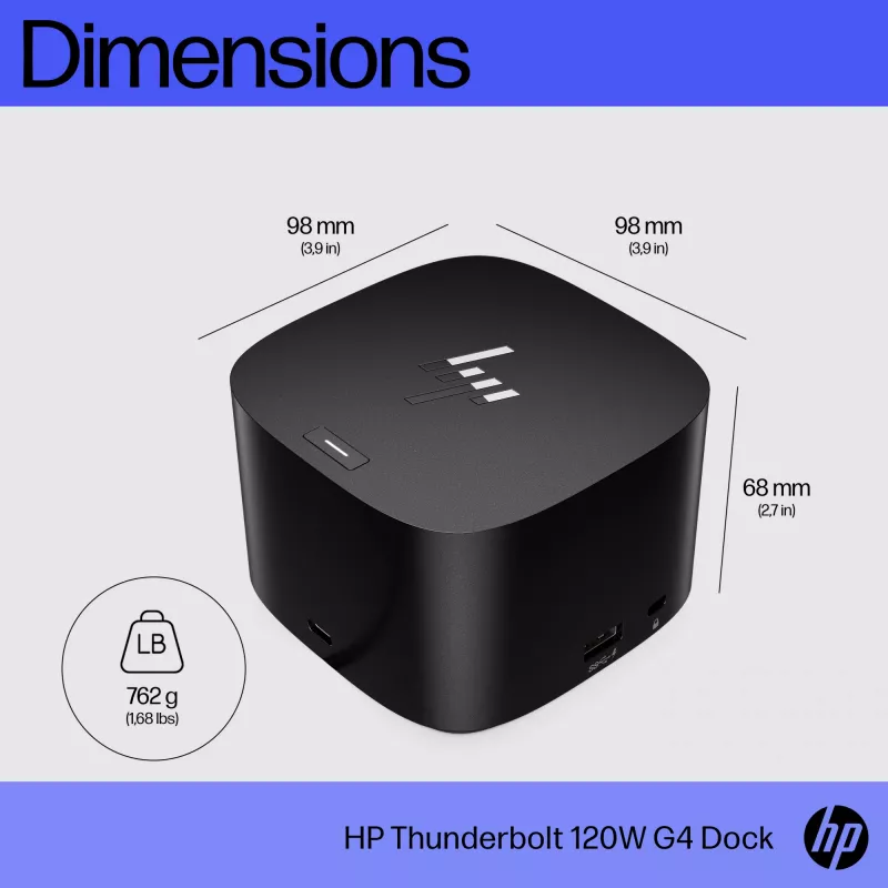 HP Thunderbolt Dock 120W G4 bedrade dockingstation zwart Thunderbolt 4