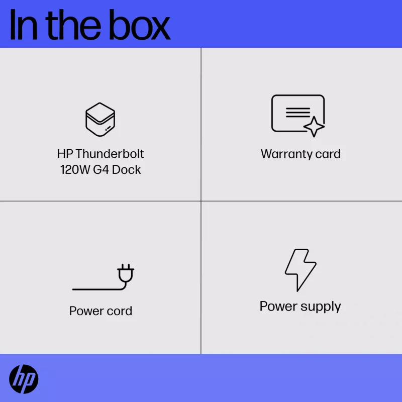 HP Thunderbolt Dock 120W G4 bedrade dockingstation zwart