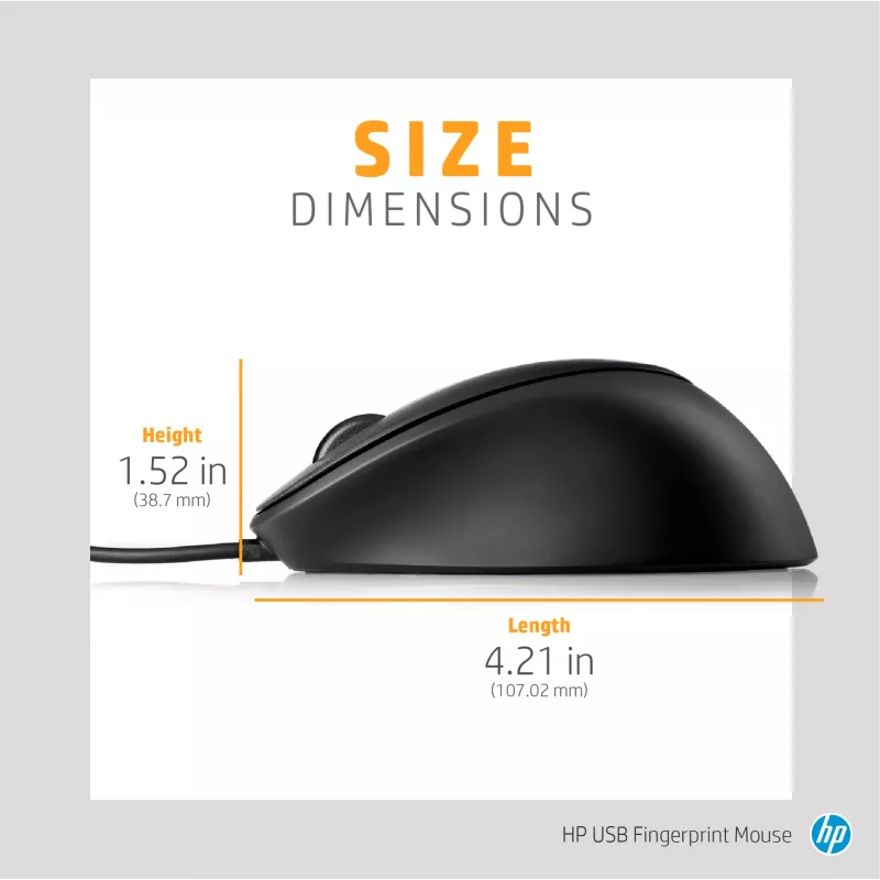 HP USB-vingerafdrukmuis USB Type-A