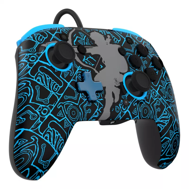 PDP Nintendo Switch Sheikah Shoot REMATCH GLOW controller, gamepad, Nintendo Switch, Nintendo Switch Lite, Nintendo Switch OLED, D-pad, home-knop, analoog/digitaal, bedraad, USB