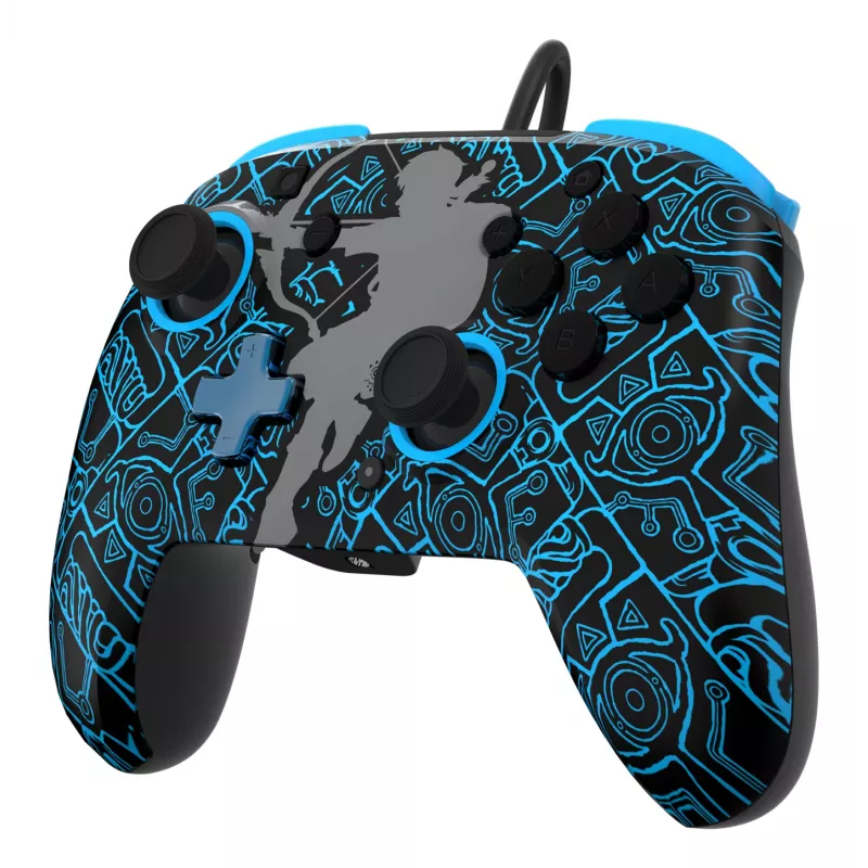 PDP Nintendo Switch Sheikah Shoot REMATCH GLOW controller, gamepad, Nintendo Switch, Nintendo Switch Lite, Nintendo Switch OLED, D-pad, home-knop, analoog/digitaal, bedraad, USB
