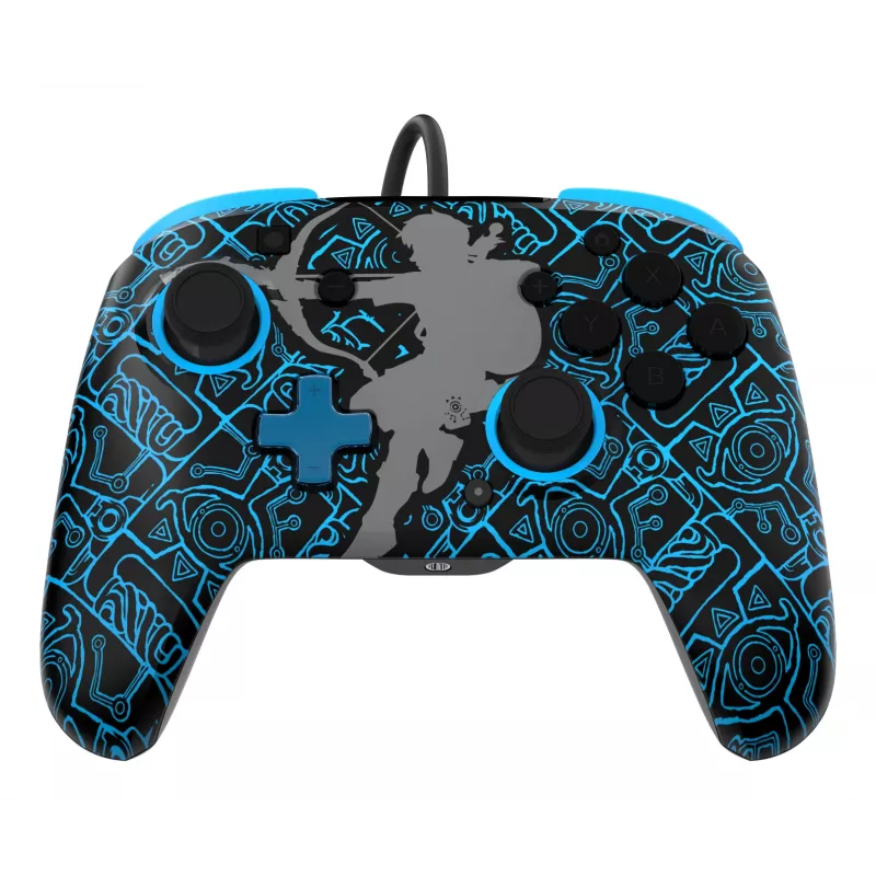 PDP Nintendo Switch Sheikah Shoot REMATCH GLOW controller, gamepad, Nintendo Switch, Nintendo Switch Lite, Nintendo Switch OLED, D-pad, home-knop, analoog/digitaal, bedraad, USB