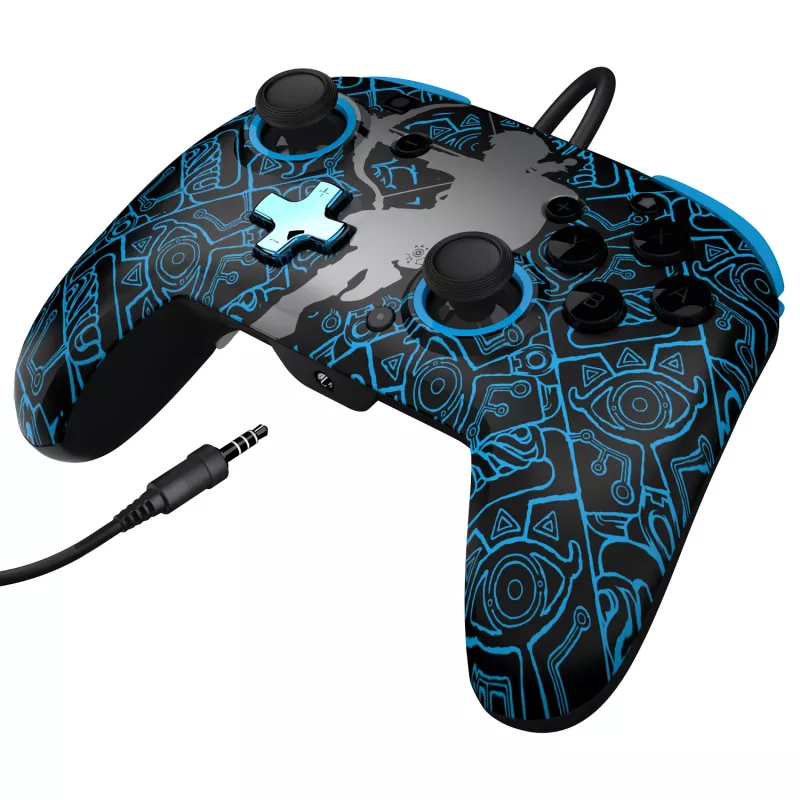 PDP Nintendo Switch Sheikah Shoot REMATCH GLOW controller, gamepad, Nintendo Switch, Nintendo Switch Lite, Nintendo Switch OLED, D-pad, home-knop, analoog/digitaal, bedraad, USB