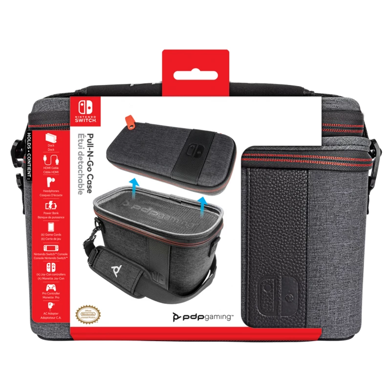 PDP 500-141-EU draagbare spelconsole-tas hardcase Nintendo grijs