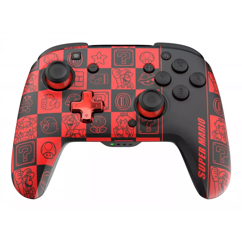 PDP REMATCH GLOW zwart, groen, rood gamepad analoog/digitaal Nintendo Switch, Nintendo Switch OLED