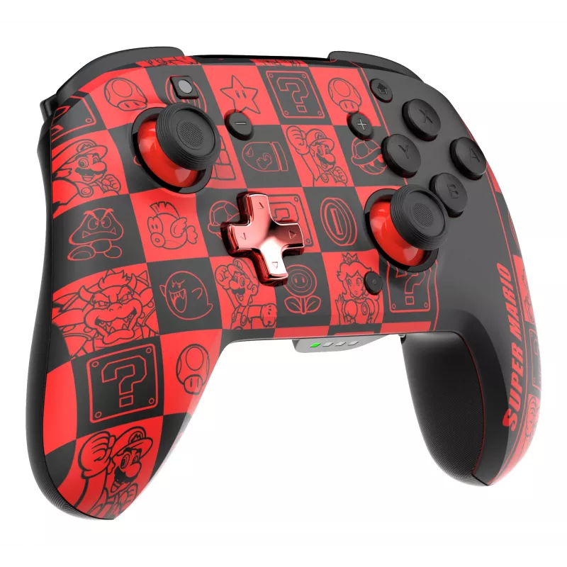 PDP REMATCH GLOW zwart, groen, rood gamepad analoog/digitaal Nintendo Switch, Nintendo Switch OLED