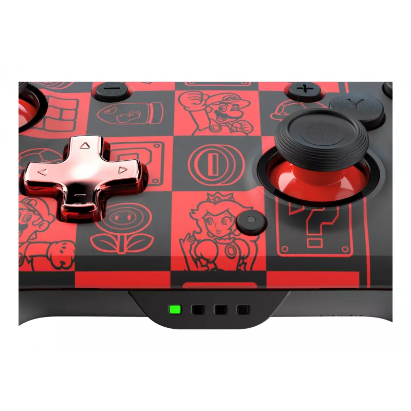 PDP REMATCH GLOW zwart, groen, rood gamepad analoog/digitaal Nintendo Switch, Nintendo Switch OLED