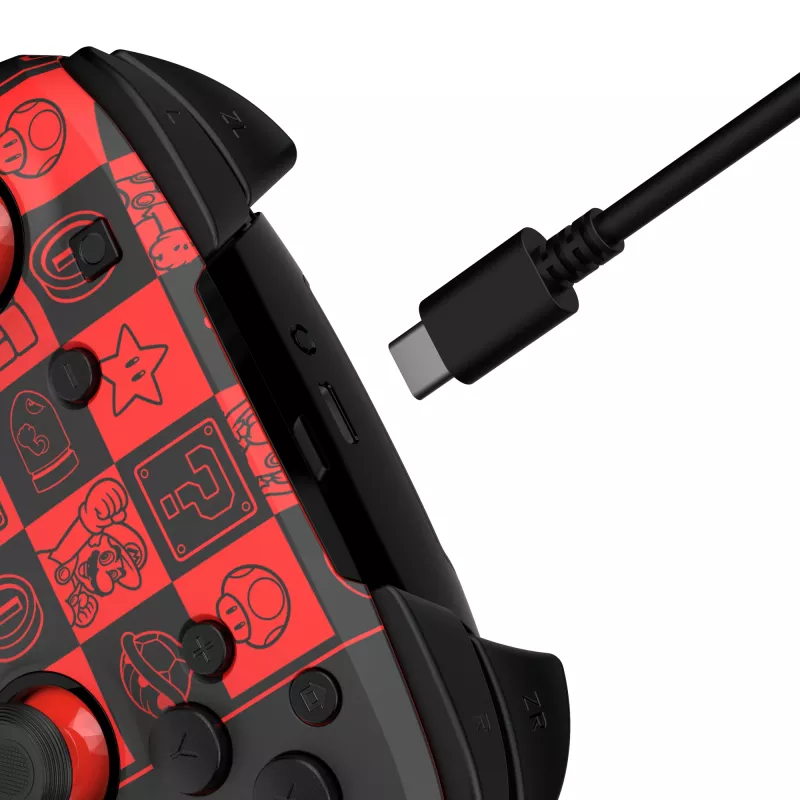 PDP REMATCH GLOW zwart, groen, rood gamepad analoog/digitaal Nintendo Switch, Nintendo Switch OLED