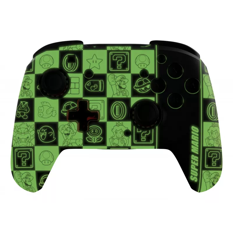 PDP REMATCH GLOW zwart, groen, rood gamepad analoog/digitaal Nintendo Switch, Nintendo Switch OLED