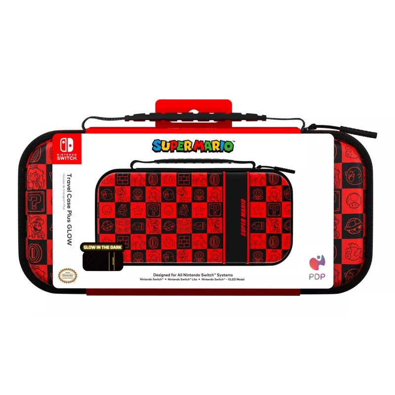 PDP Travel Case Plus GLOW: Super Icon, voor Nintendo Switch, Nintendo Switch Lite, Nintendo Switch – OLED-model