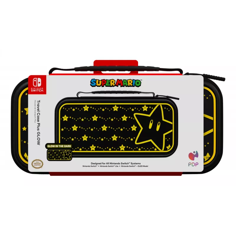 PDP Travel Case Plus GLOW: Super Star, voor Nintendo Switch, Nintendo Switch Lite, Nintendo Switch - OLED-model