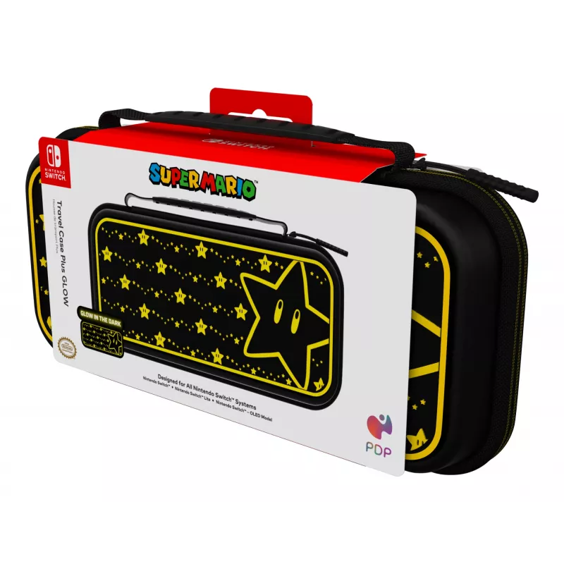 PDP Travel Case Plus GLOW: Super Star, voor Nintendo Switch, Nintendo Switch Lite, Nintendo Switch - OLED-model