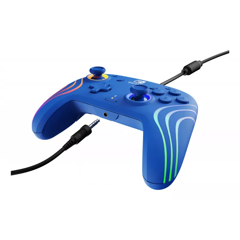 PDP Afterglow Wave blauw USB-gamepad analoog/digitaal Nintendo Switch, Nintendo Switch OLED