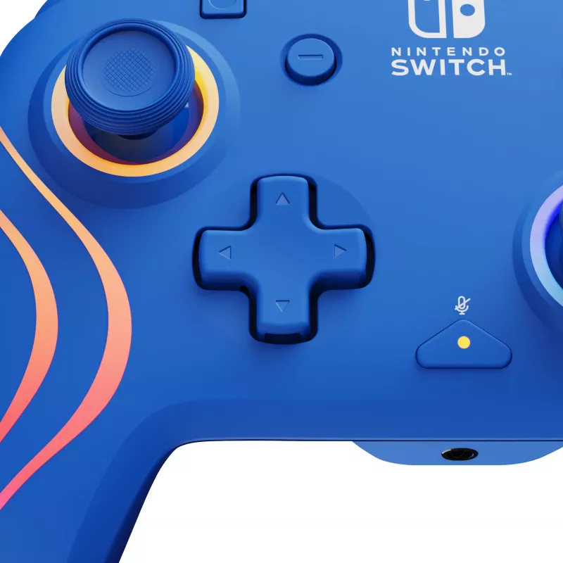 PDP Afterglow Wave blauw USB-gamepad analoog/digitaal Nintendo Switch, Nintendo Switch OLED