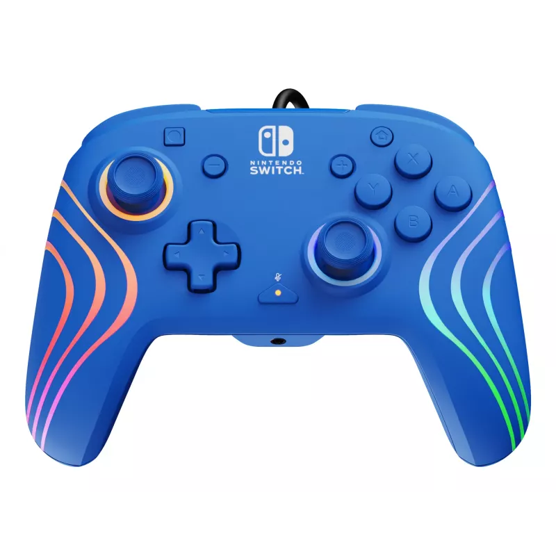 PDP Afterglow Wave blauw USB-gamepad analoog/digitaal Nintendo Switch, Nintendo Switch OLED