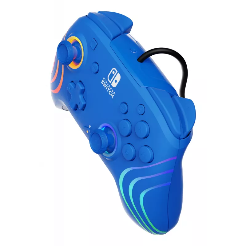 PDP Afterglow Wave blauw USB-gamepad analoog/digitaal Nintendo Switch, Nintendo Switch OLED
