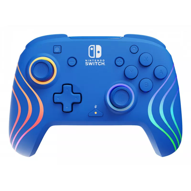 PDP Afterglow Wave blauw USB-gamepad analoog/digitaal Nintendo Switch, Nintendo Switch OLED